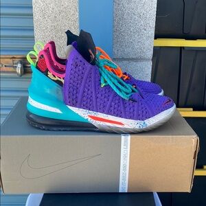 Nike Athletic Shoes - Purple, Teal, and Orange